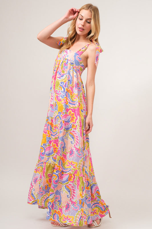 "Amber"-Full Size Tiered Maxi Dress
